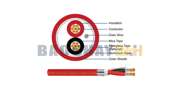 Cáp tín hiệu báo cháy chống cháy, chống nhiễu LS 2x1.5mm được chế tạo là lựa chọn phù hợp cho các ứng dụng yêu cầu an toàn cháy nổ cao, tín hiệu không quá nhạy cảm với nhiễu